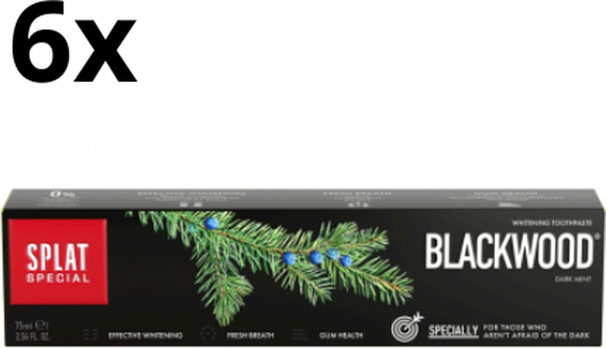 Goedkoopste 6x Splat Tandpasta Special Blackwood - 75ml - Voordeelverpakking