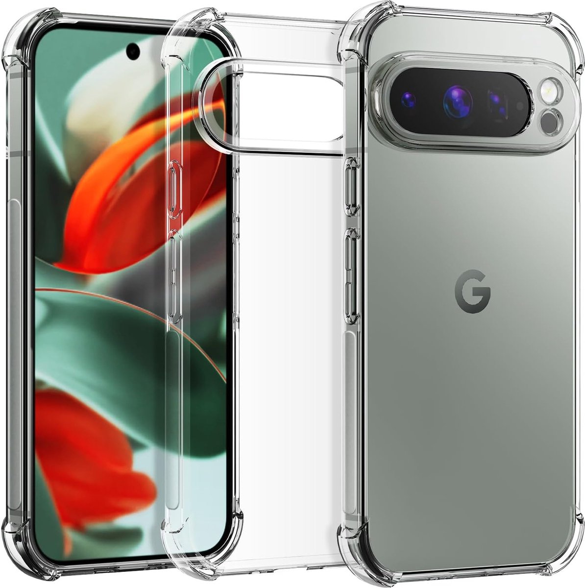 Hoesje Geschikt voor Google Pixel 9 Pro XL silicone hoesje Transparant - Shockproof Case