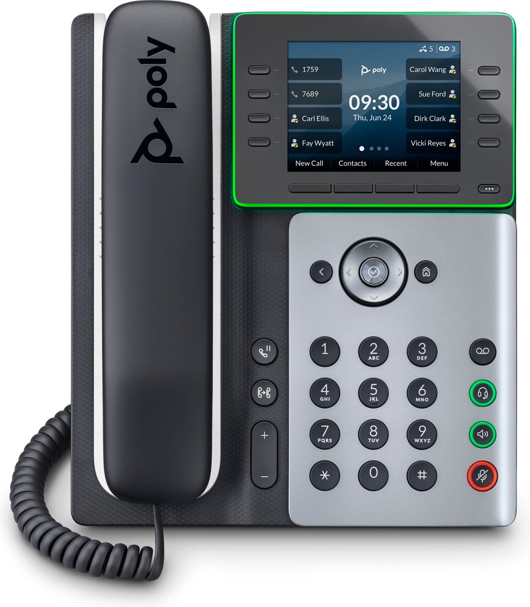 Poly Edge E300 IP-telefoon met PoE-ondersteuning