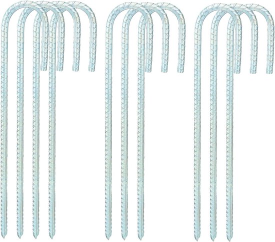 Piquets De Tente - Non Spécifié - 12 Pcs - 18 Cm - Alliage D'aluminium
