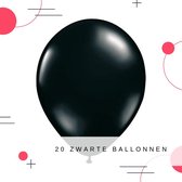 20 x zwarte helium ballonnen