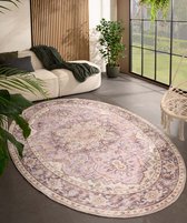 Tapis d'extérieur ovale Vintage - Valenca Fino violet/rose 160x230 cm