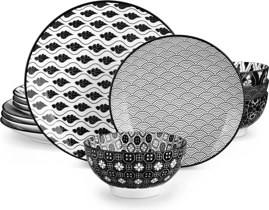 TUCHACA Keramische Schüsseln Teller Sets, Nette Hamburger Stil 5 Teilige Geschirr Sets, Abendessen Dessert Teller, Mueslischalen Mit Deckel Sets. Neuartiges Geschirr Geschenk 4714434281