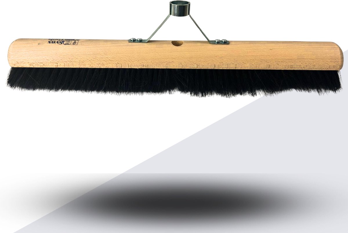 Goedkoopste Synx Tools Bezem Los 60cm Zaalveger met steelhouder - Paardenhaar/kamerveger - Zachte bezem - Zonder Steel - Binnen bezem