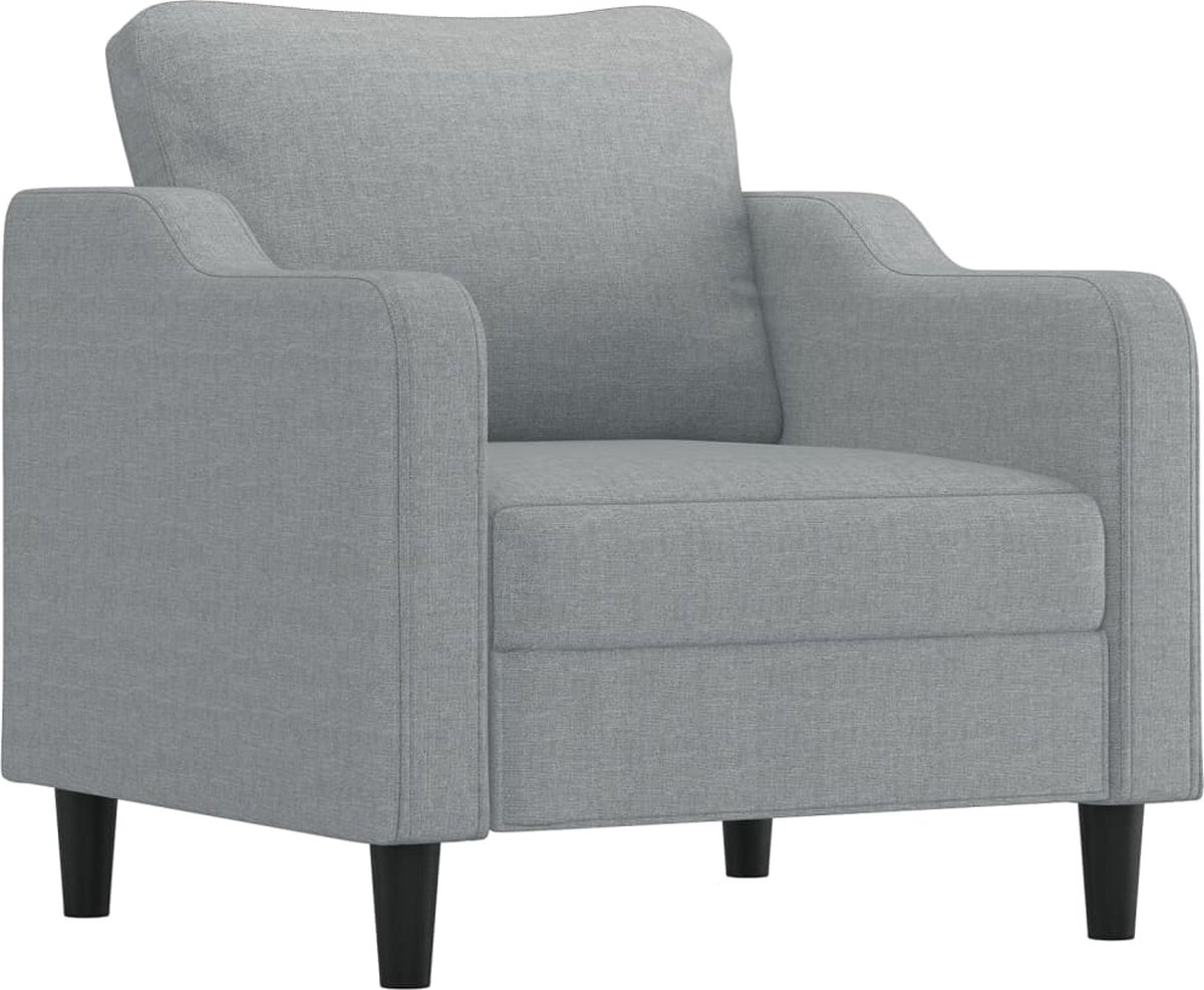 Fauteuil - Relaxzetel - Relaxstoel - Relaxfauteuil - Stoel - Met armleuning - Voor één Persoon - Lichtgrijs