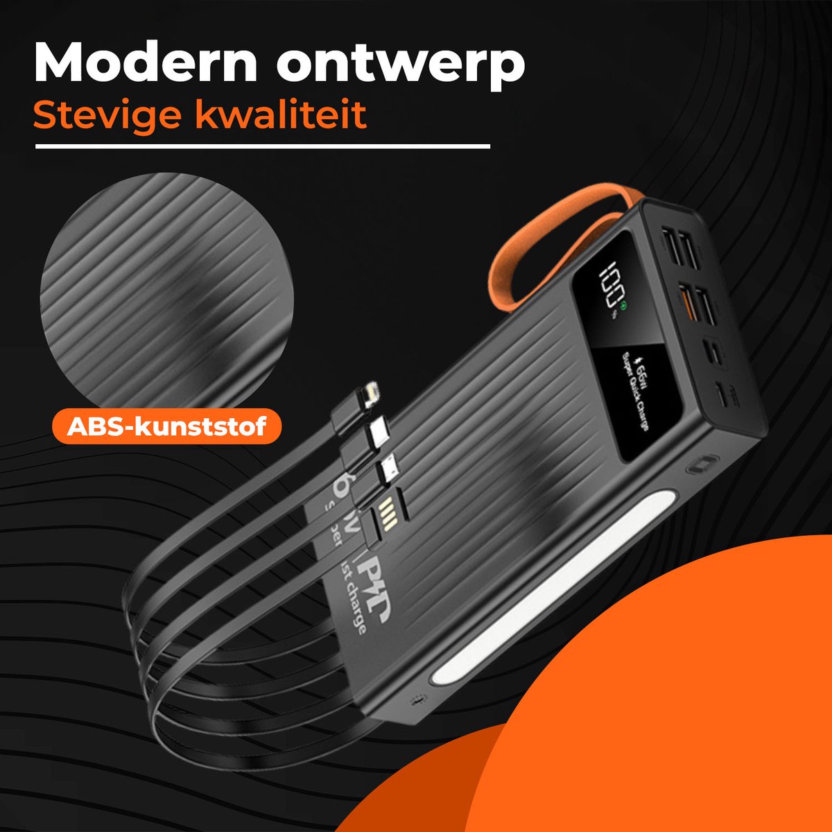 Nince Powerbank - 30.000 mAh - 22.5W Snellader - USB-A/USB-C - afbeelding 2