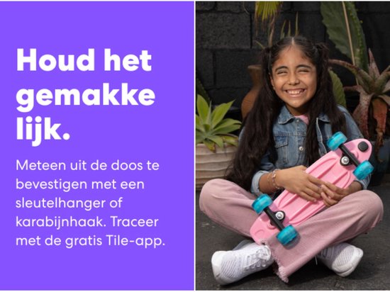 Life360 Tile Sticker - Kleine, krachtige Bluetooth Tracker - Item locator voor Fietsen, Gereedschap, Brillen en meer - Werkt met iOS en Android - 1 stuk (zwart)