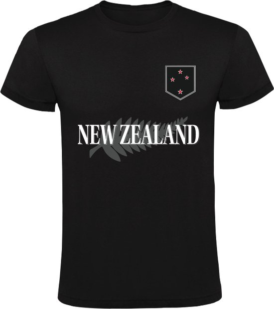 New Zealand Zwart T-shirt - nieuw zeeland - voetbal - club - wedstrijd