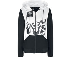 Killer Panda KP Lost Hood Vest met capuchon zwart-wit XL