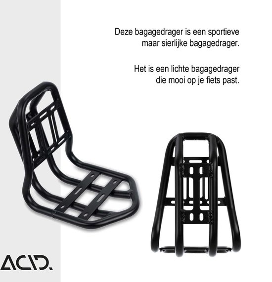 Fiets Voordrager 15kg - Stalen Mountainbike Driehoek Bagagedrager Met Verhoogde Baffle
