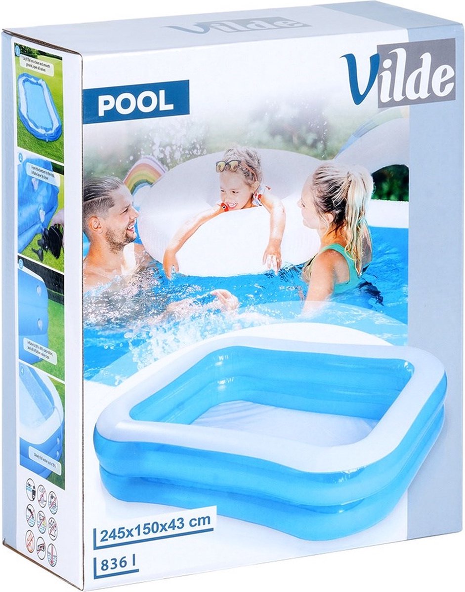 Zwembad Tuin Opblaasbaar 245x150x43 cm - Opzetzwembad - Pool — afbeelding 3