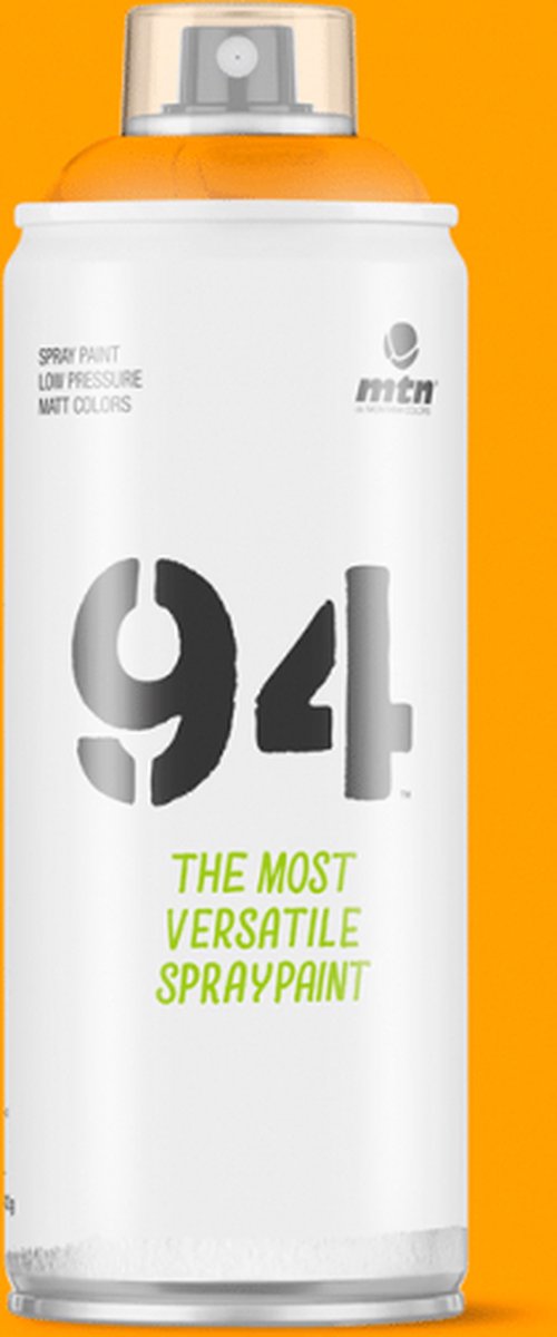 MTN94 Fluoriserend Oranje spuitverf - 400ml lage druk en matte afwerking