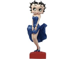 Betty Boop Blauwe Glitter Jurk Beeldje