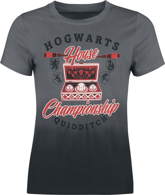 Harry Potter Hogwarts Dames T-shirt - Navy - S
