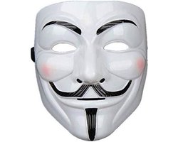 Anoniem masker-Halloween masker-Fancy masker-Halloween make-up rekwisieten-film thema masker-Halloween feestdecoratie-Halloween Party-V voor Vendetta masker-wit