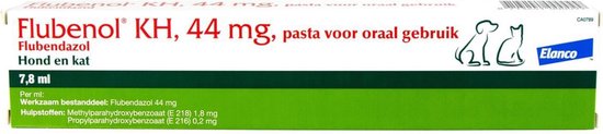 Janssen Flubenol pasta hond/kat - 1 st à 7,5 ml