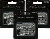 Kerstbalhaakjes - 120x stuks - zilver - 3,5 cm - metaal - kerstboomhaakjes - kerstballen
