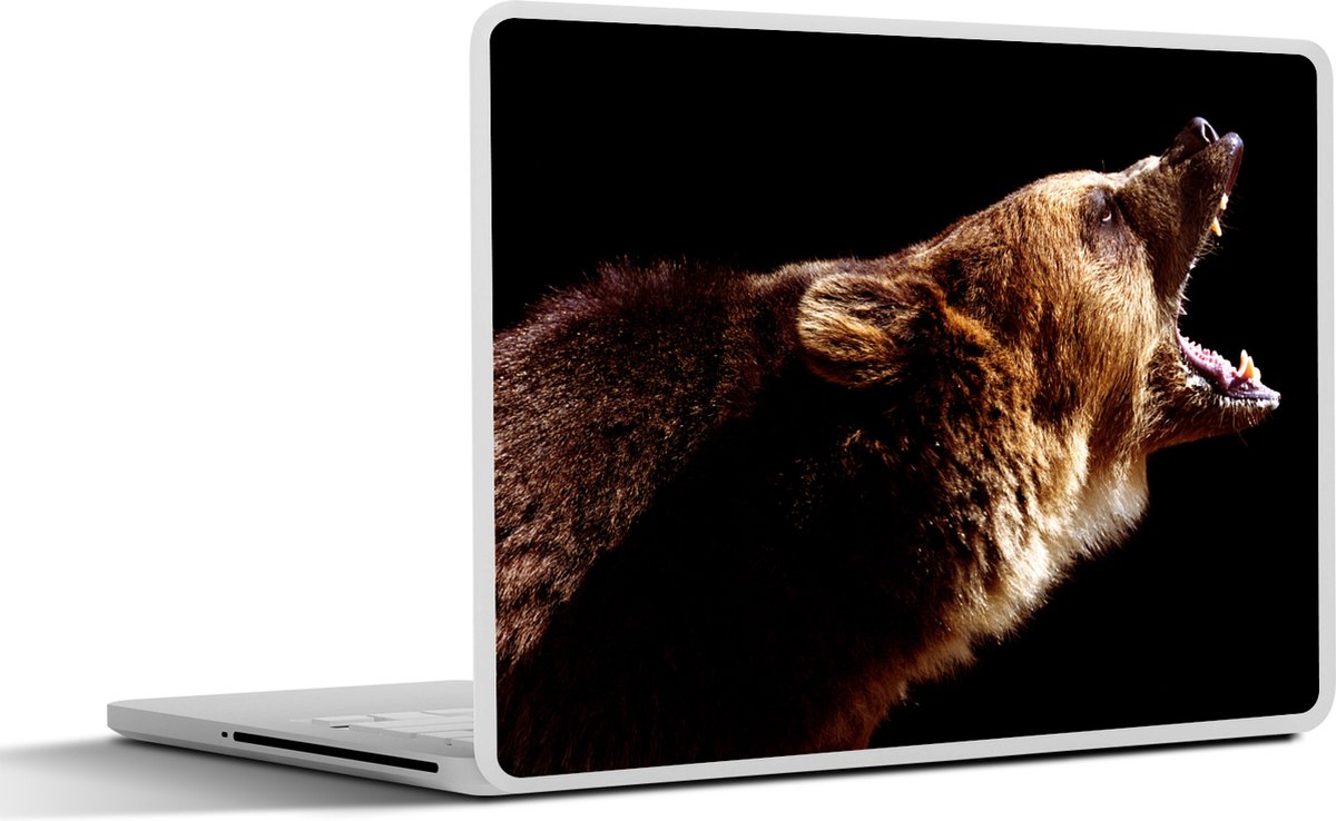 Laptop sticker - 15.6 inch - Beer - Wild dier - Tanden - 36x27,5cm - Laptopstickers - Laptop skin - Cover
