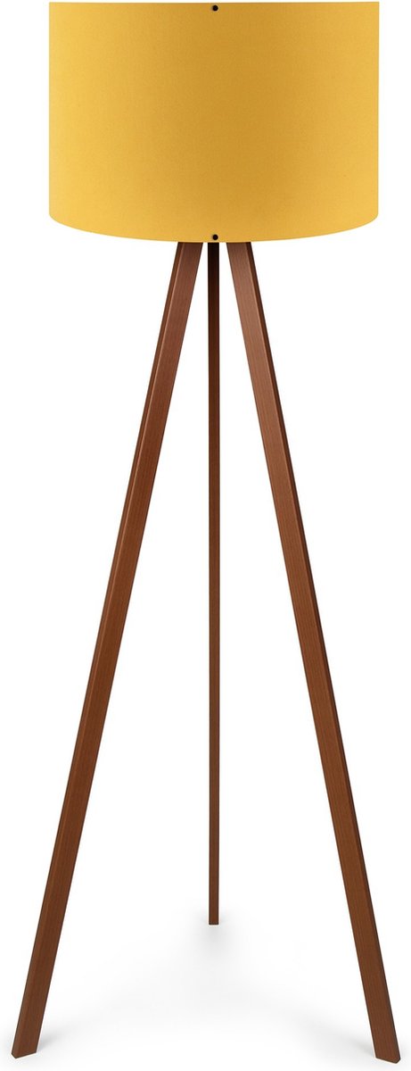 Asir - Vloerlamp - Geel Bruin - 140 x 38 x 38 cm