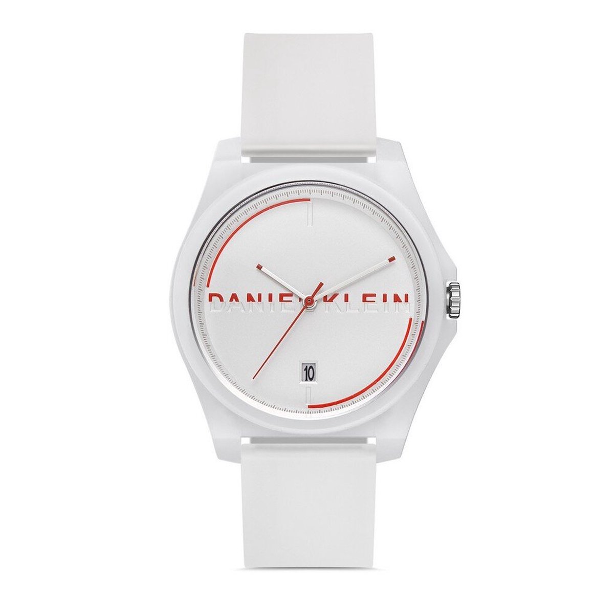 Daniel Klein DK.1.13193-2 - Horloge - Analoog - Mannen - Heren - siliconen band - Datumaanduiding - Wit