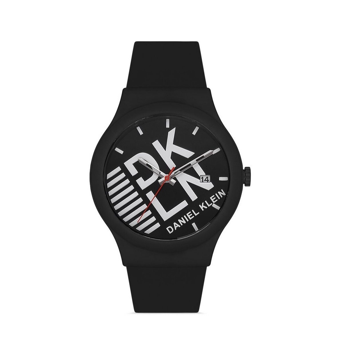 Daniel Klein DK.1.12976-3 - Horloge - Analoog - Mannen - Heren - siliconen band - rond - Zwart - Wit