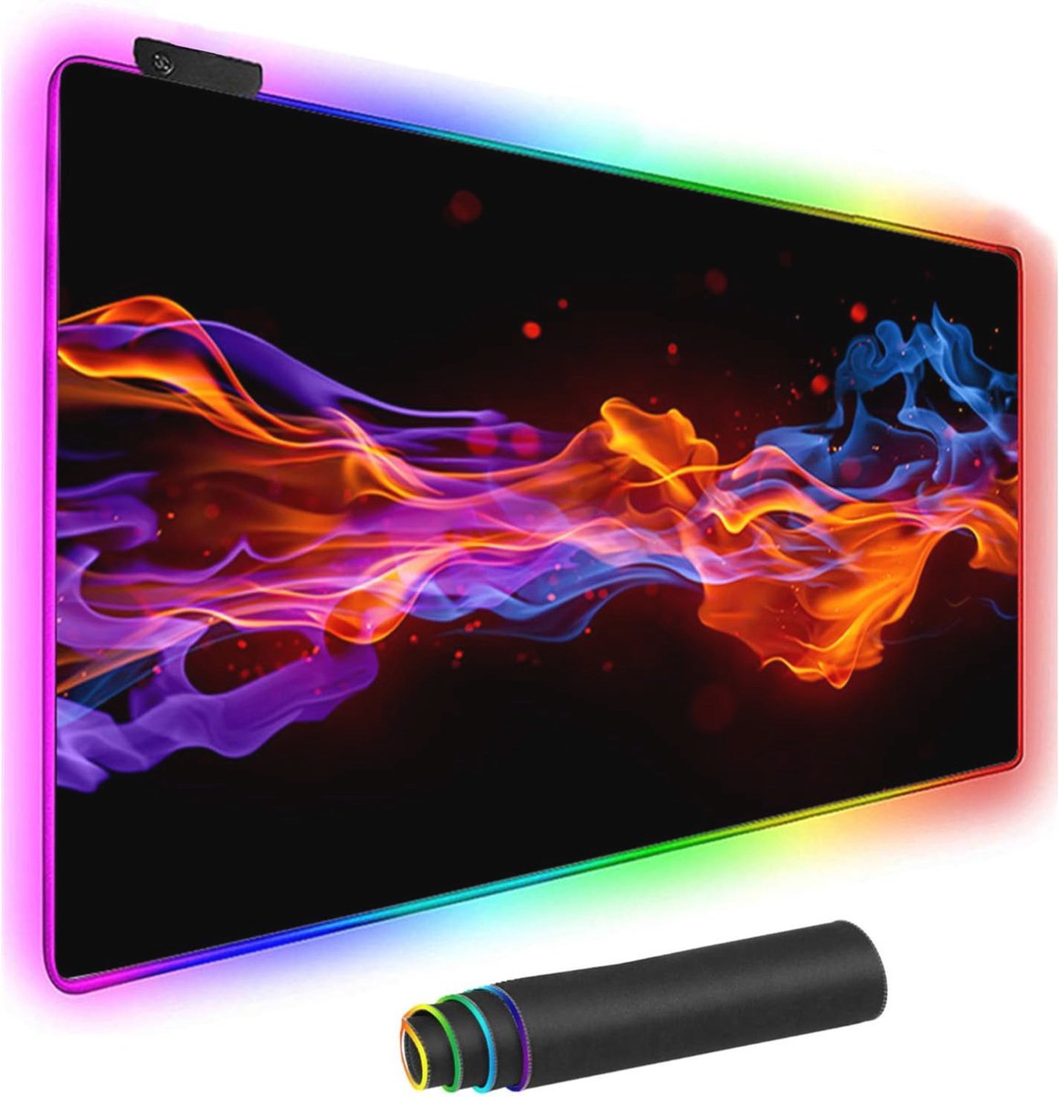 Gaming Muismat met LED Verlichting - Extra Grote Antislip Muismat (80 x 30 cm)