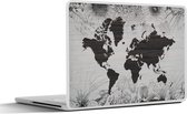 Laptop sticker - 11.6 inch - Wereldkaart - Planten - Bloemen - 30x21cm - Laptopstickers - Laptop skin - Cover