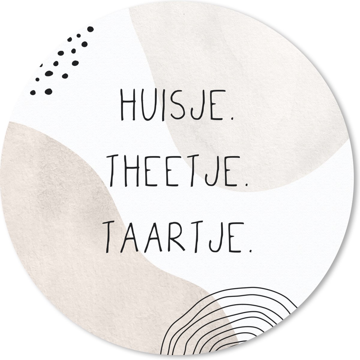 Muismat rond 30x30 cm - Mousepad Pastel - Eten en drinken - Quote - Ronde muismatten