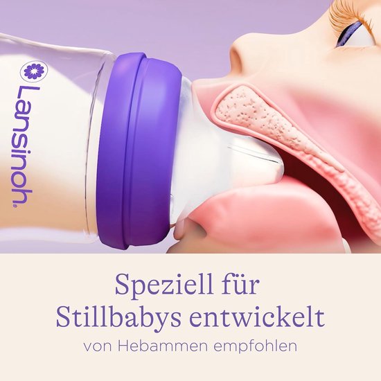 Natuurlijke Babyfles 240 ml - 2 Stuks voor Borstvoeding — afbeelding 4