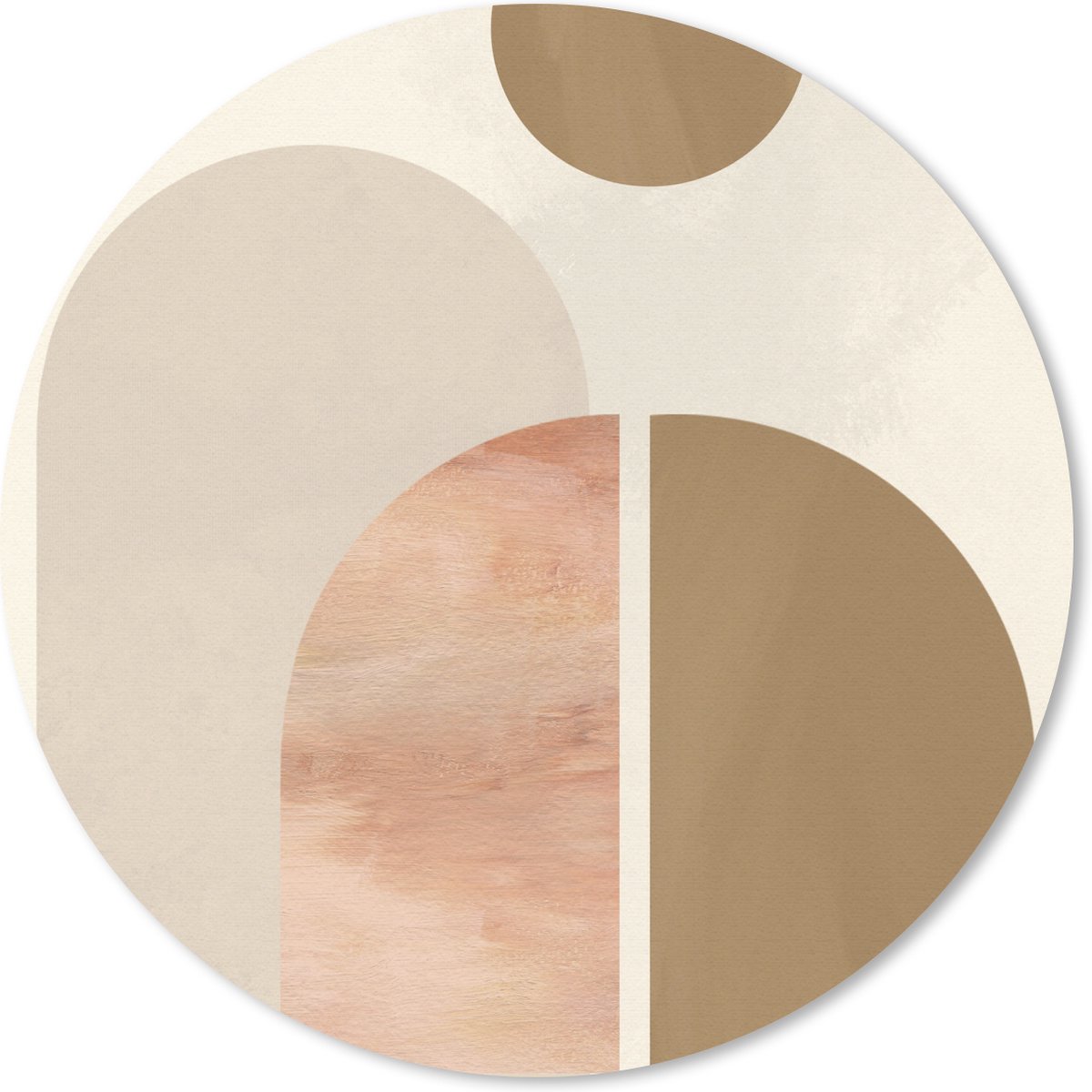 Muismat rond 50x50 cm - Mousepad Abstract - Design - Roze - Ronde muismatten