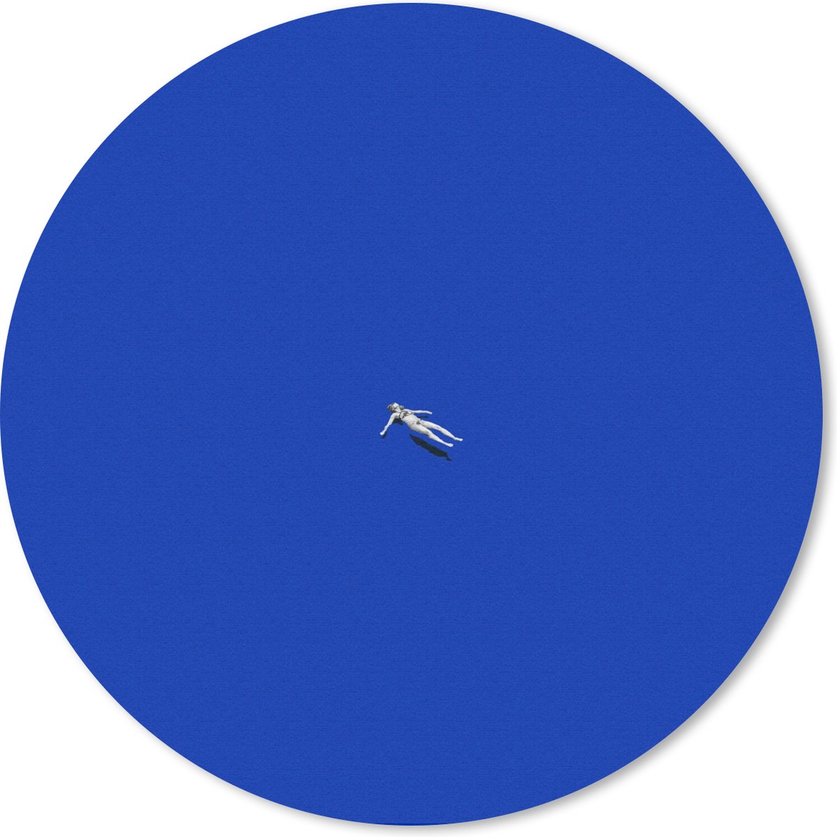 Muismat rond 20x20 cm - Mousepad Vintage - Blauw - Vrouw - Ronde muismatten