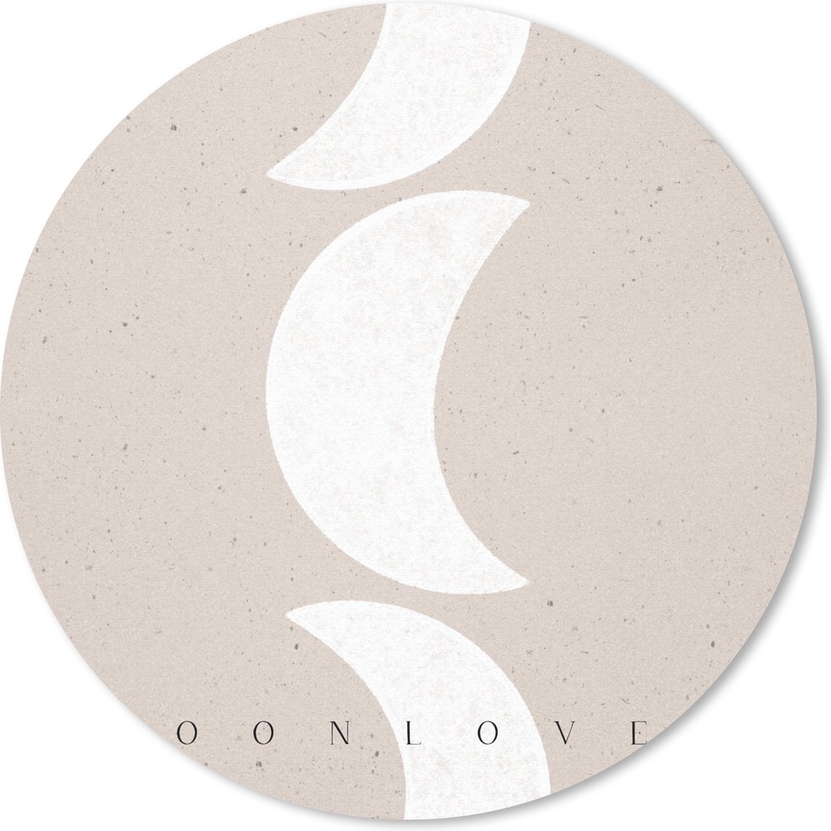 Muismat rond 50x50 cm - Mousepad Maan - Pastel - Tekst - Quotes - Ronde muismatten