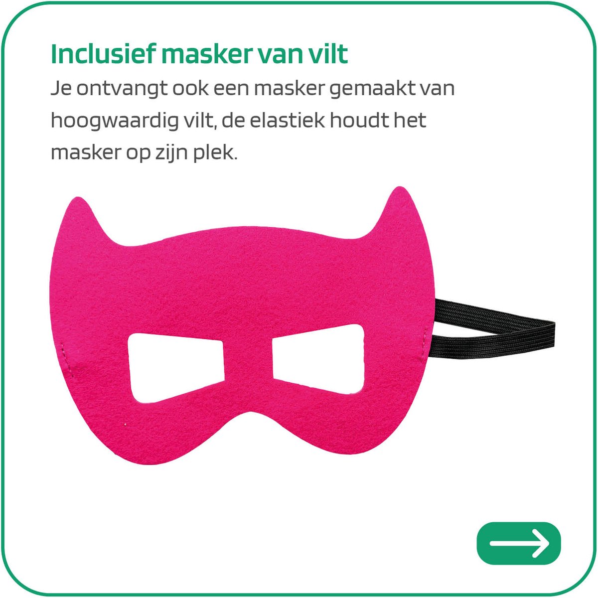 Jobber Toys - Batgirl verkleedcape - Verkleedkleding kinderen + Masker — afbeelding 2