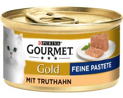 GOURMET Gold Fijne Paté 12 x 85 g Kalkoen
