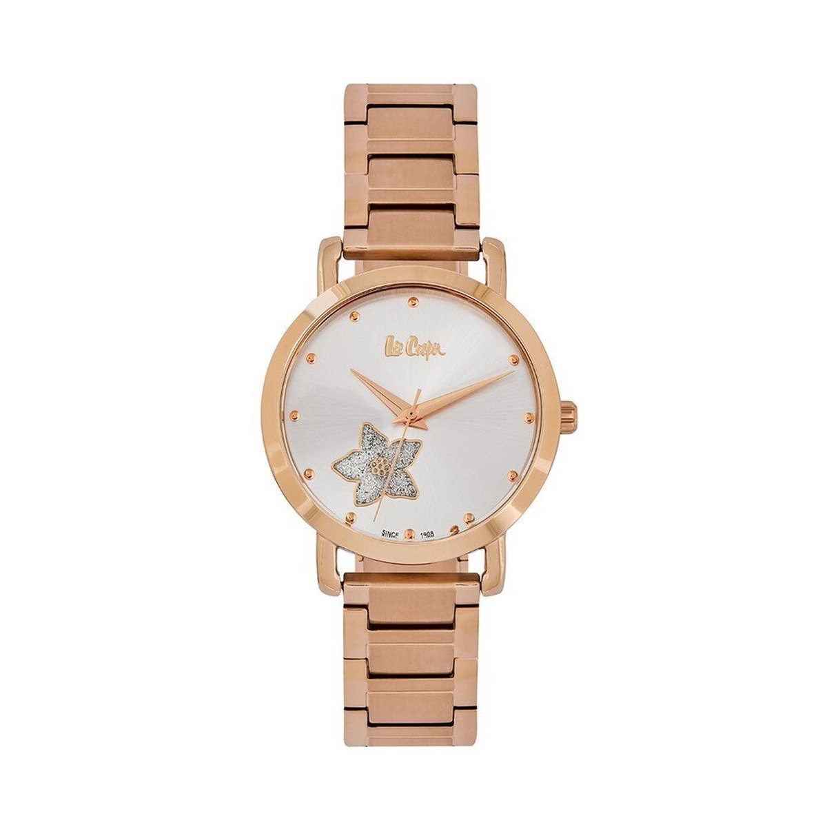 Lee Cooper LC06788.433 - Horloge - Analoog - Dames - Vrouwen - stalen band - Rosékleurig - Zilverkleurig