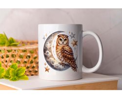 Mok Night Owl Spirit - OwlWisdom - NightOwl - OwlLove - OwlEyes - Uilenwijsheid - NachtUil - UilenLiefde