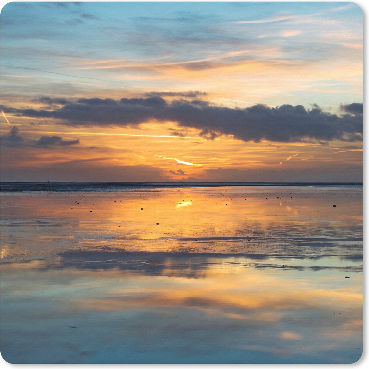 Muismat 30x30 cm - Mousepad Zee - Horizon - Kleuren - Muismatten