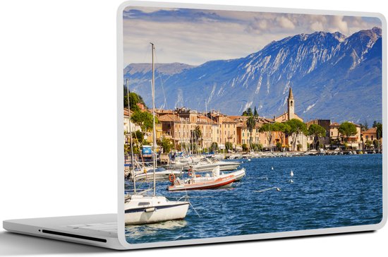 Autocollant pour ordinateur portable - 13,3 pouces - Lac de Garde - Bateaux - Montagnes - 31x22,5 cm - Autocollants pour ordinateur portable - Peau pour ordinateur portable - Couverture