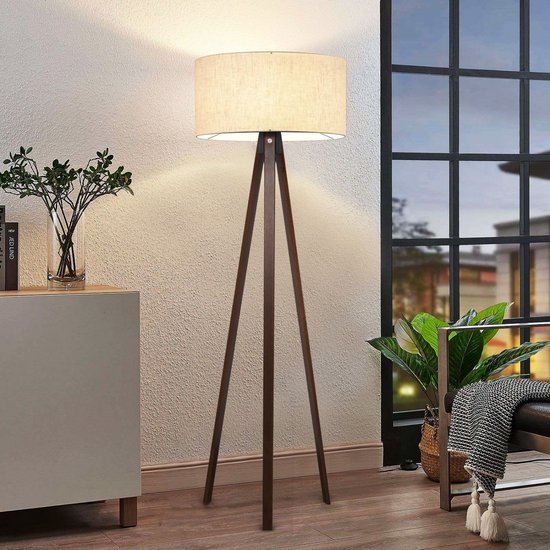 Asir - Lampadaire - Beige - 21 x 38 x 140 cm