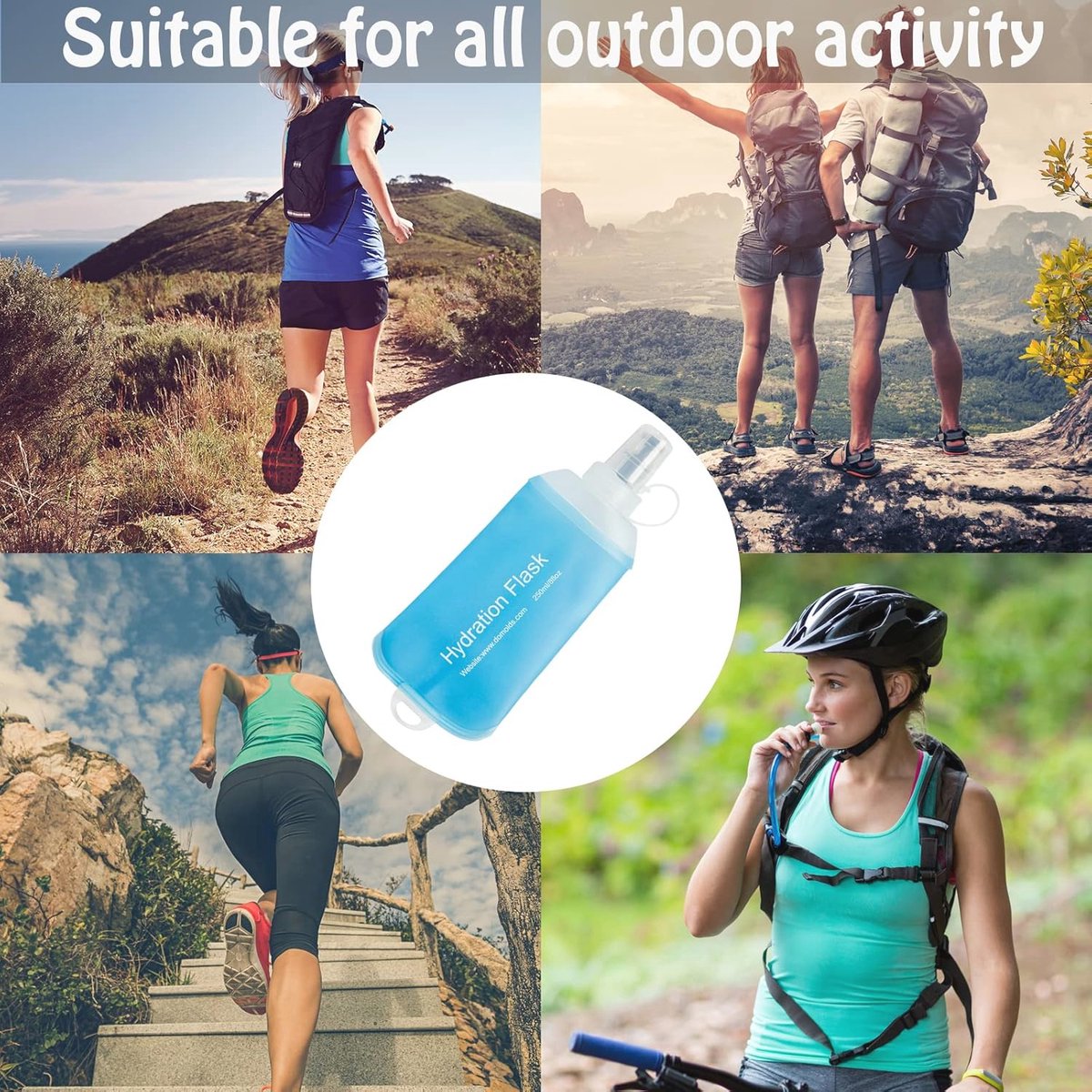 Tas voor sportdranken, 150 ml, opvouwbare waterfles, TPU