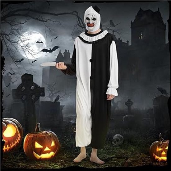 Costume De Clown Effrayant Pour Homme - Combinaison Pour Halloween, Cosplay Horreur, Carnaval