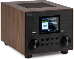 DAB radio - Audizio Vieste - DAB+ radio met subwoofer en Bluetooth - Houtlook - Met afstandsbediening