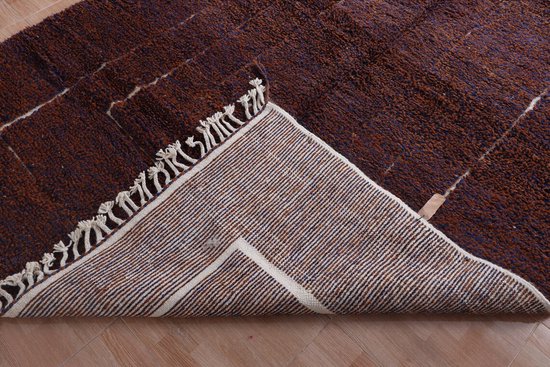 Tapis berbère original '' Beni Ourain '' - 270 x 160 cm - Tapis noué à la main - Pointillé coloré
