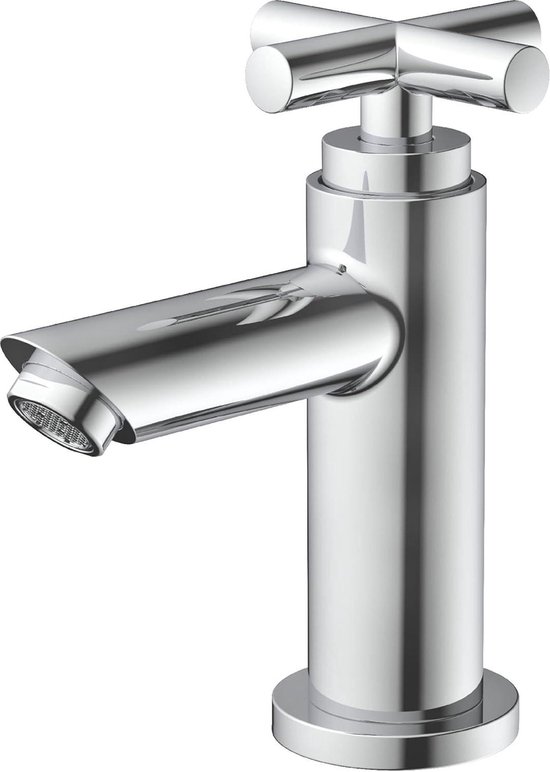 Radius Wastafelkraan Opbouw | Zwart chroom | Eéngreeps mengkraan 55.003