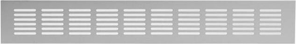 Plintrooster aluminium - zilver L=400mm x H=60mm -RA640S