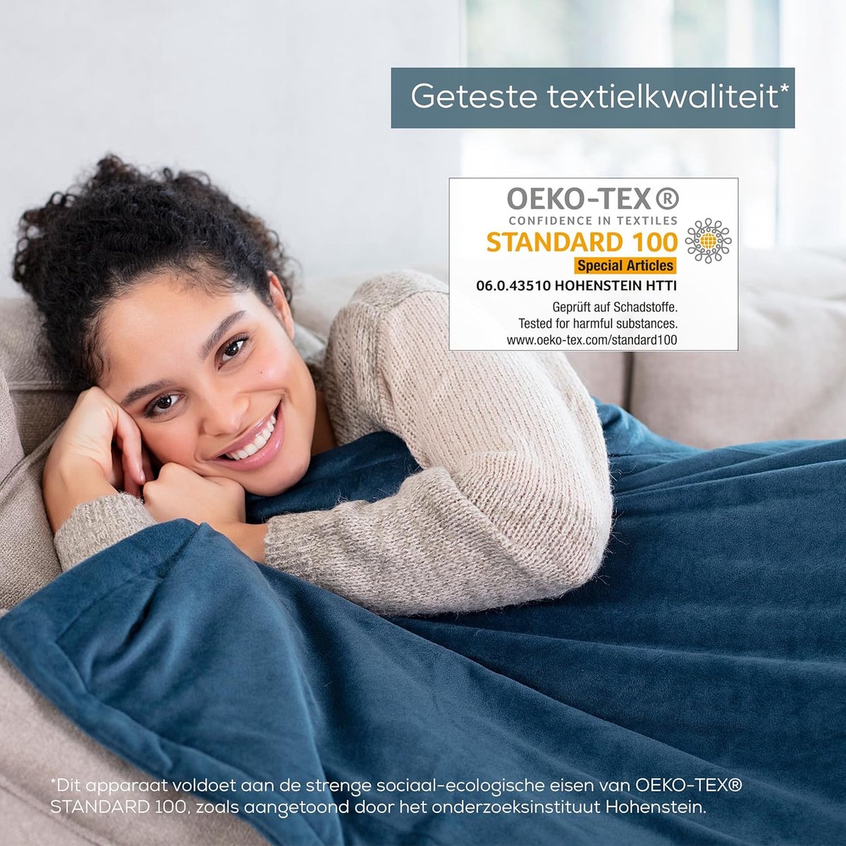 Thuys Warmtedeken – Verwarmde Deken – Elektrisch – Electric Blanket – Heating – Voor op de Bank – Stoel – 6 Temperaturen – Bovendeken – Ocean — cadeau in Wonen & Interieur - foto 8