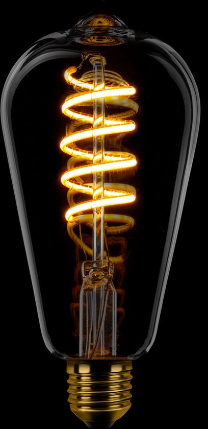 ETH Led Spiraal Edison ST64 E27 6W 3 stappen dimtone sceneswitch van 2200k-2400k-2700k Helder 110+260+550L + mem.