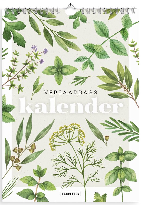 Fabrikten Verjaardagskalender - Herbe - Groentinten - A4