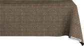 Tafelzeil Borduur Bruin 140x140cm - Tafelkleed Afwasbaar - Kunststof