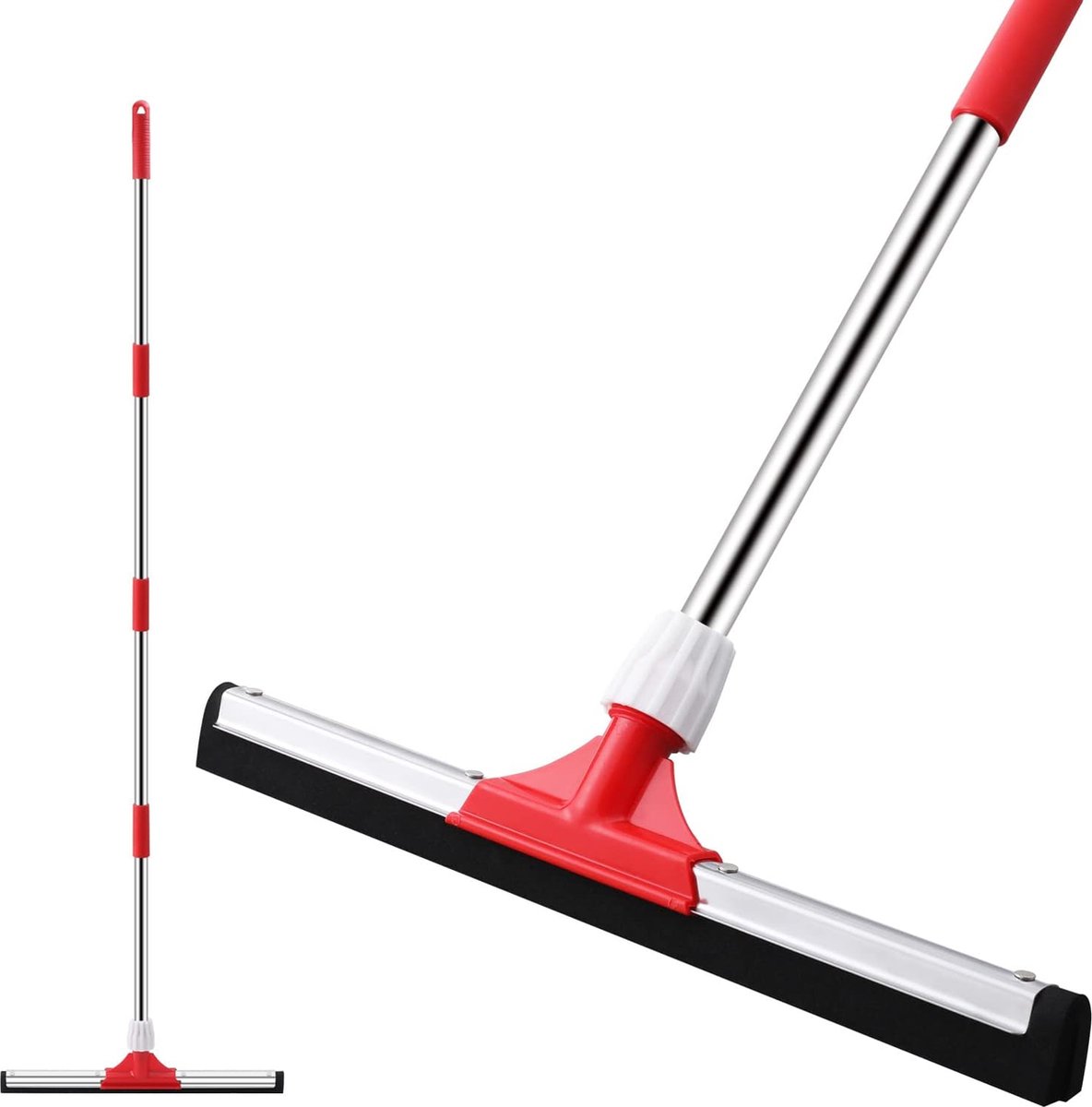 Goedkoopste Water Slider met Handvat - 43 cm Water Puller met Dubbele Rubberen Lip - Vloer Trekker voor Oppervlakte Reiniging - Waterbezem - Schrobber - Trekker voor Garage, Douche, Badkamer, Keuken